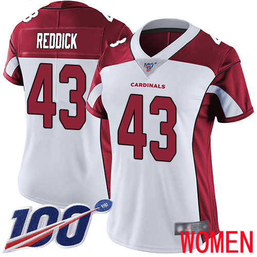 Arizona Cardinals Limited White Women Haason Reddick Road Jersey NFL Football 43 100th Season Vapor Untouchable
